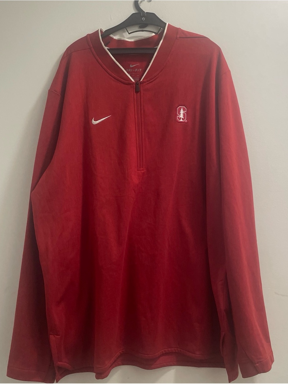 Nike Red Dri-FIT Pullover with White Logos